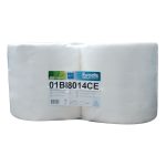 Pack de deux rouleaux d’essuie‑tout industriel blanc