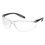 Lunettes de protection transparentes à branches noires (charpentier)