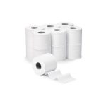 Lot de 8 rouleaux papier toilette jumbo haute capacité – hygiène sanitaire pour plombiers, menuisiers et électriciens
