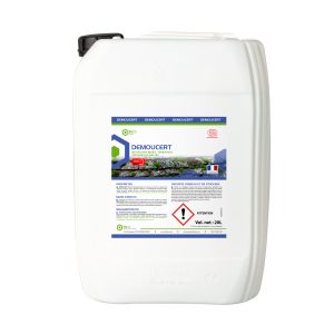 Bidon 20 L DemoucCert RCI – nettoyant murs, terrasses, toitures et dalles pour industrie, bâtiment, collectivités et particuliers