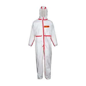 Combinaison antistatique catégorie 3 type 4-5-6. Glissière sous double rabat. Coutures extérieures rabattues & raccords étanches aux jets. Capuchon en 3 parties. Manches, jambes & taille élastiquées. Gousset entrejambe 3 pièces. 55g/m² env.