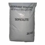 SEPIOLITE : absorbant inerte multi-usages pour huiles, eau et chimiques. Réduit incendies et glissades, conditionné en sacs 20 kg.