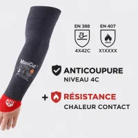 Manchette anticoupure MaxiCut® Ultra™ 89-5745CH – Niveau 4C avec résistance chaleur EN 407