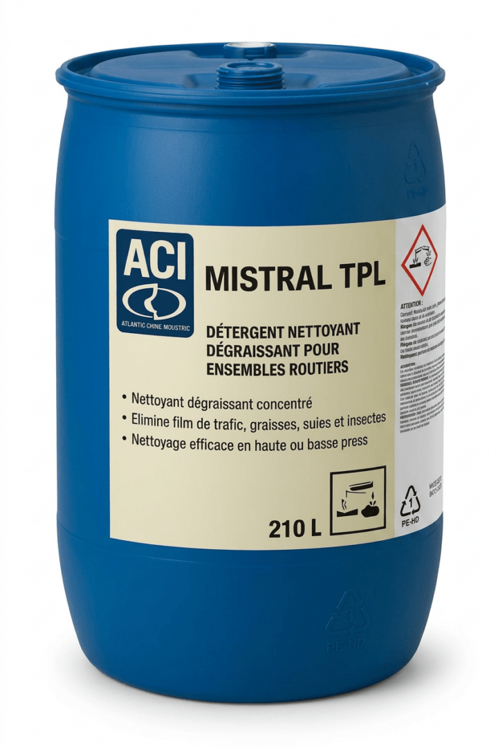 Détergent dégraissant professionnel pour ensembles routiers 210L ACI — vue 2 (réf. detergent-degraissant-professionnel-pour-ensembles-routiers-210l)