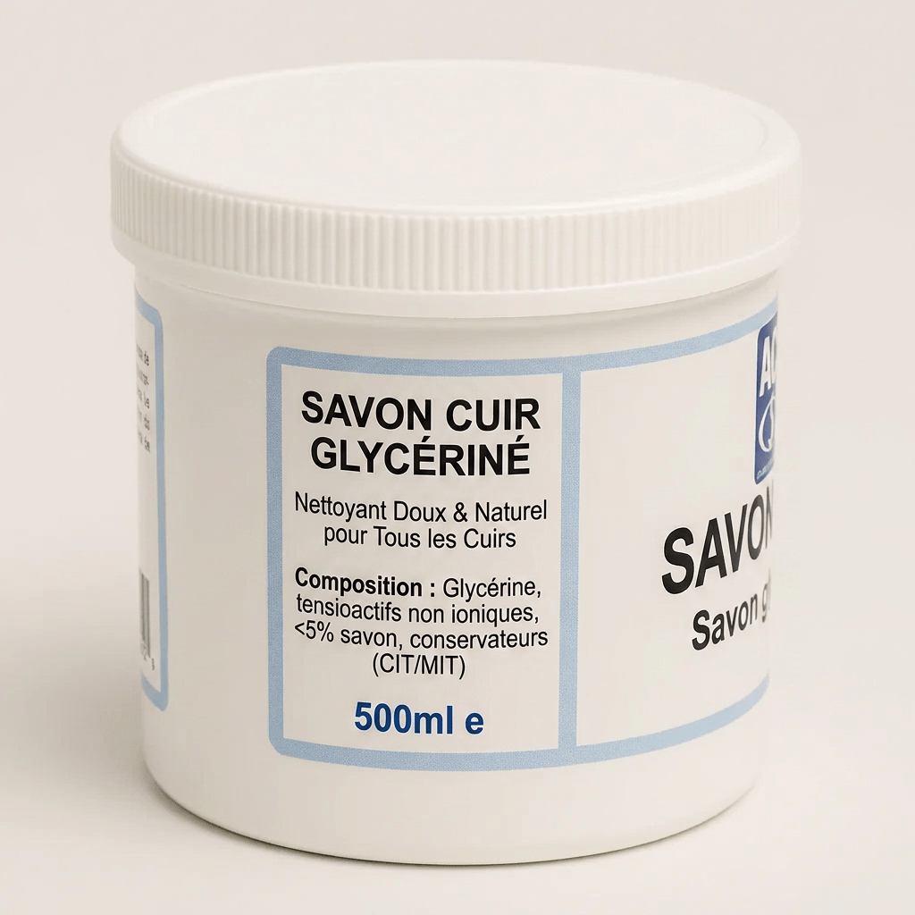 Savon Cuir Glycériné : Nettoyant Doux & Naturel pour Tous les Cuirs 500ml ACI — vue 2 (réf. savon-cuir-glycerine-nettoyant-doux-naturel-pour-tous-les-cuirs)