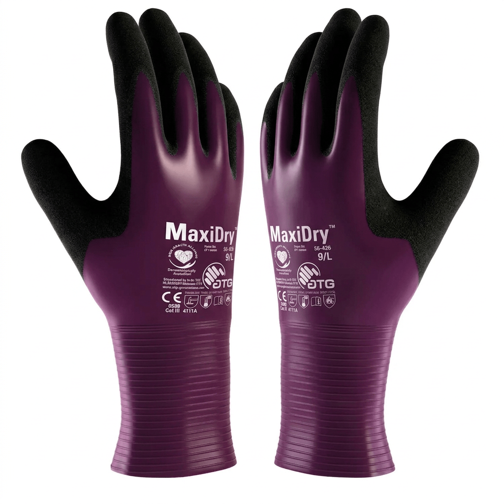 Gant de protection étanche MaxiDry® Oil™ 56-426 – Manutention milieux huileux et humides ATG — vue 2 (réf. gant-de-protection-etanche-maxidry-oil-56-426-manutention-milieux-huileux-et-humides)
