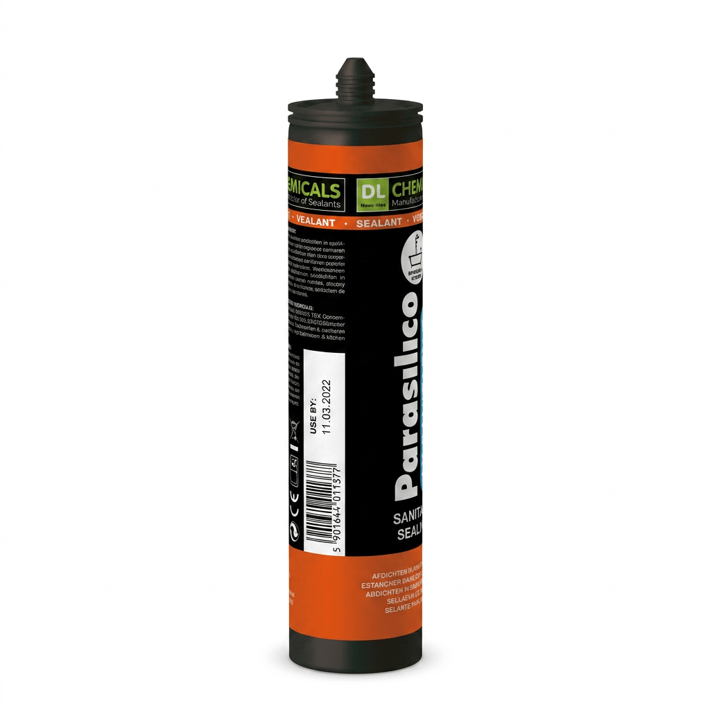 DL CHEMICALS® PARASILICO AX Sanitaire T TRANSPARENT 300ML DL CHEMICALS — vue 2 (réf. silicone-sanitaires-alcoxy-transparent)