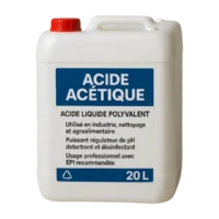 Acide acétique 80% 20L Acide polyvalent pour usages professionnels