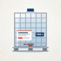 Conteneur IBC 1000 L sur palette acier