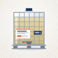 Conteneur IBC 1000 L sur palette acier