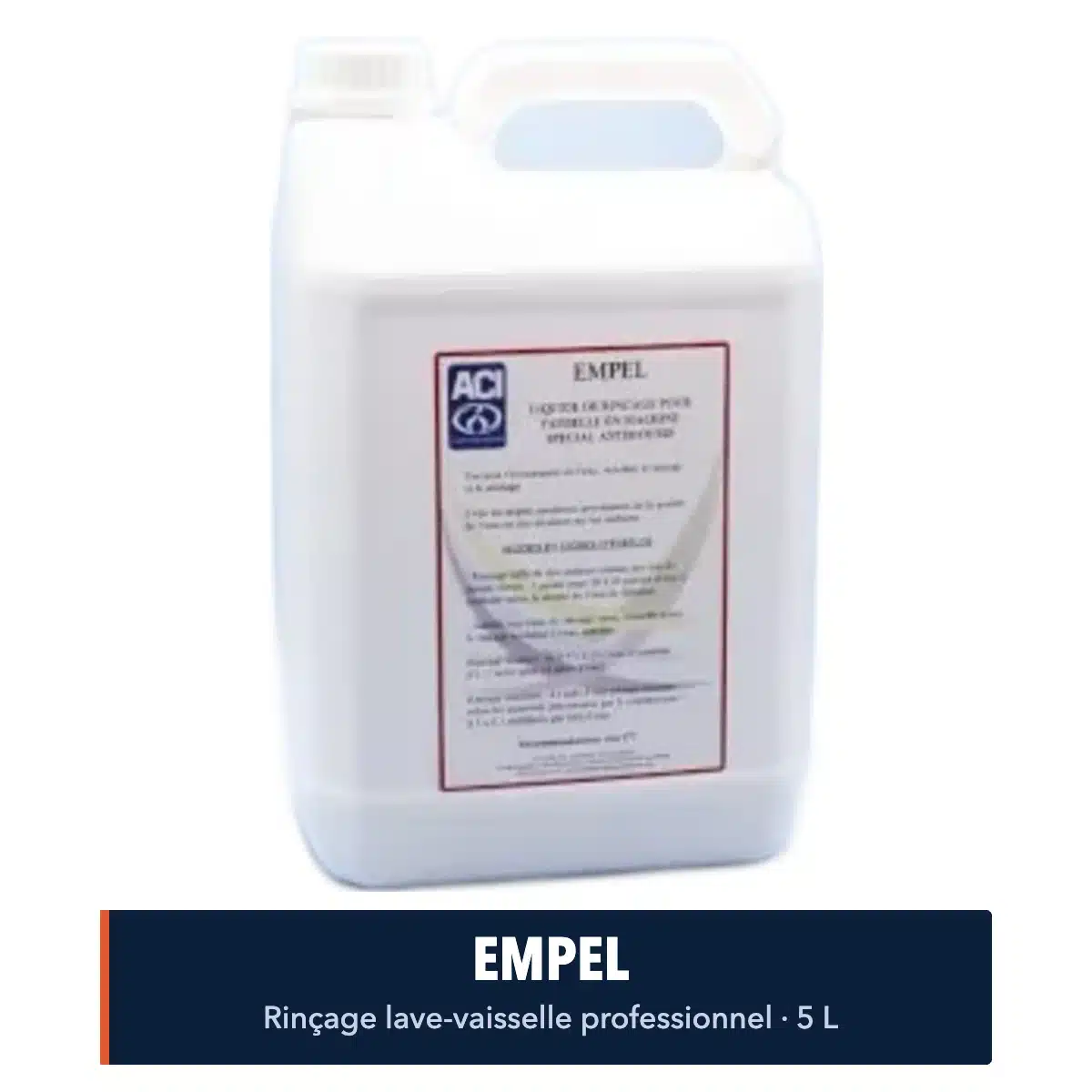 Liquide de rinçage pour lave-vaisselle professionnel 5L