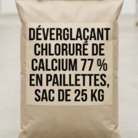 Sac de 25 kg de déverglaçant chlorure de calcium 77 % en paillettes