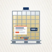 Conteneur IBC 1000 L sur palette acier